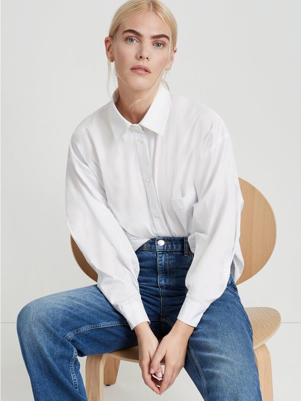 Marcella NYC Women's White Raphaela Boyfriend Shirt XL 100% Cotton